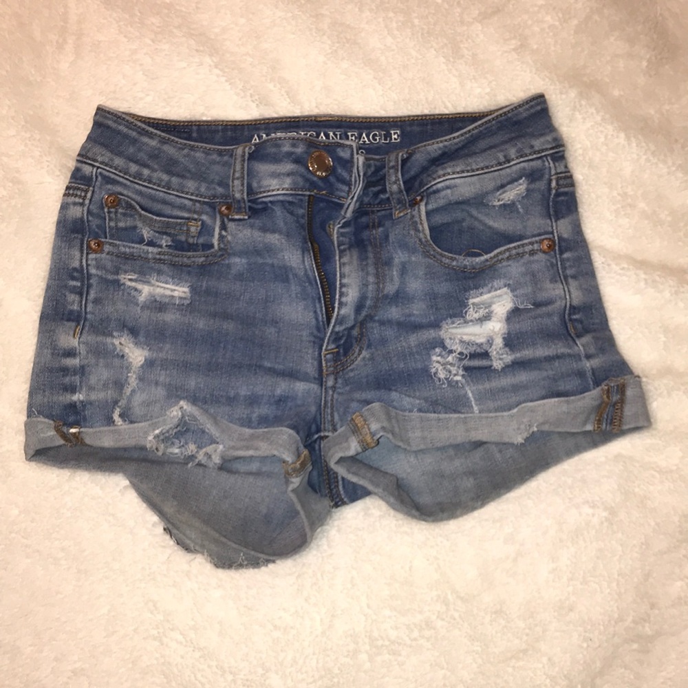 american eagle ripped shorts